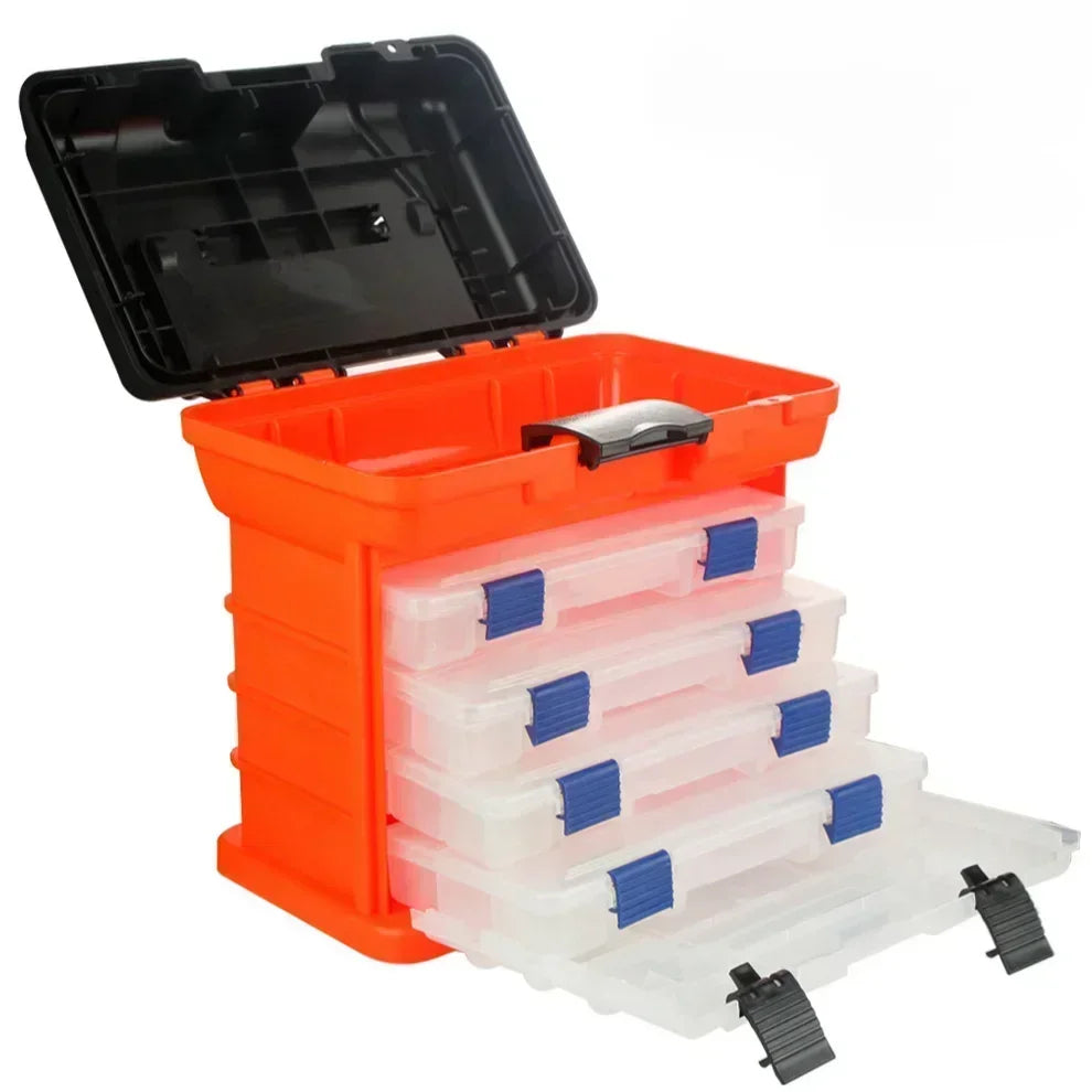 27x17x26cm 4-layer Multifunctional Fishing Gear and Bait Storage Tool Box Accessories Fishing Tackle Fishing Equipment