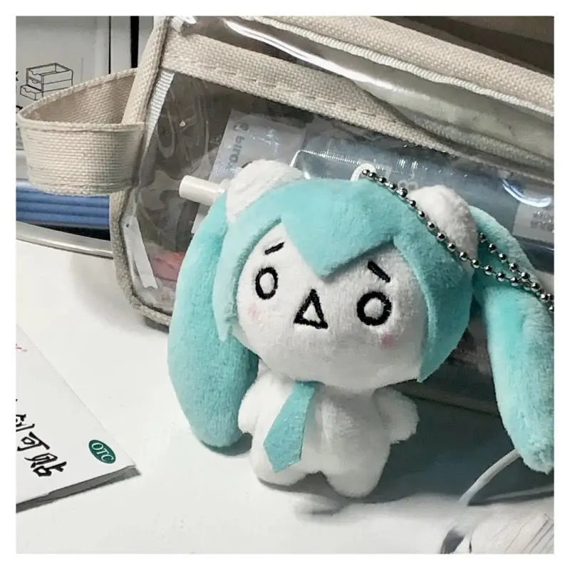 Hatsune Miku Cartoon Expression Plush Doll Pendant Super Cute Plush Keychain Toy Stuffed Toy Holiday Gifts Good Friend Accessory