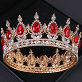 Baroque Crystal Tiaras And Crowns Rhinestone Prom Diadem Crown Tiara For Women Bridal Wedding Hair Accessories Jewelry Crown