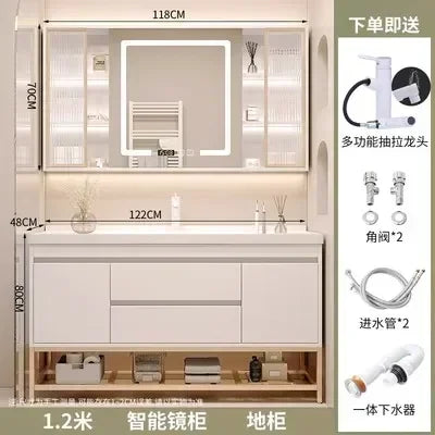 Washbasin Mirror Drawer Wall White Bathroom Cabinets Vanity Luxury Bathroom Cabinets Make Up Organizer Gabinete Room Furniture