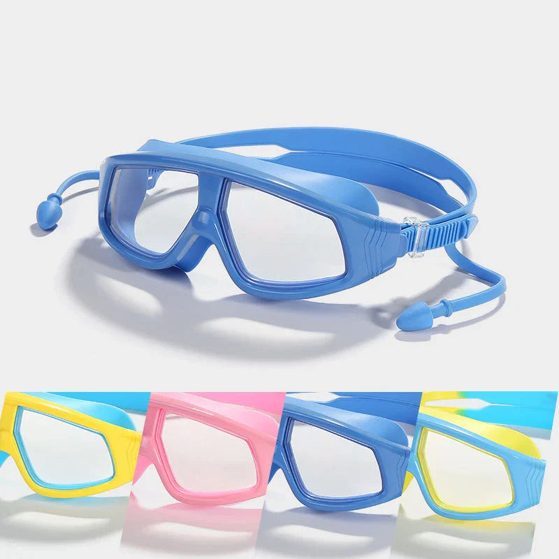 Kids Boys Girls Childrens Teens Anti-Fog HD Swimming Goggles 2-16 Ages Flat Light Swim Diving Glasses Water Sport Eyewear