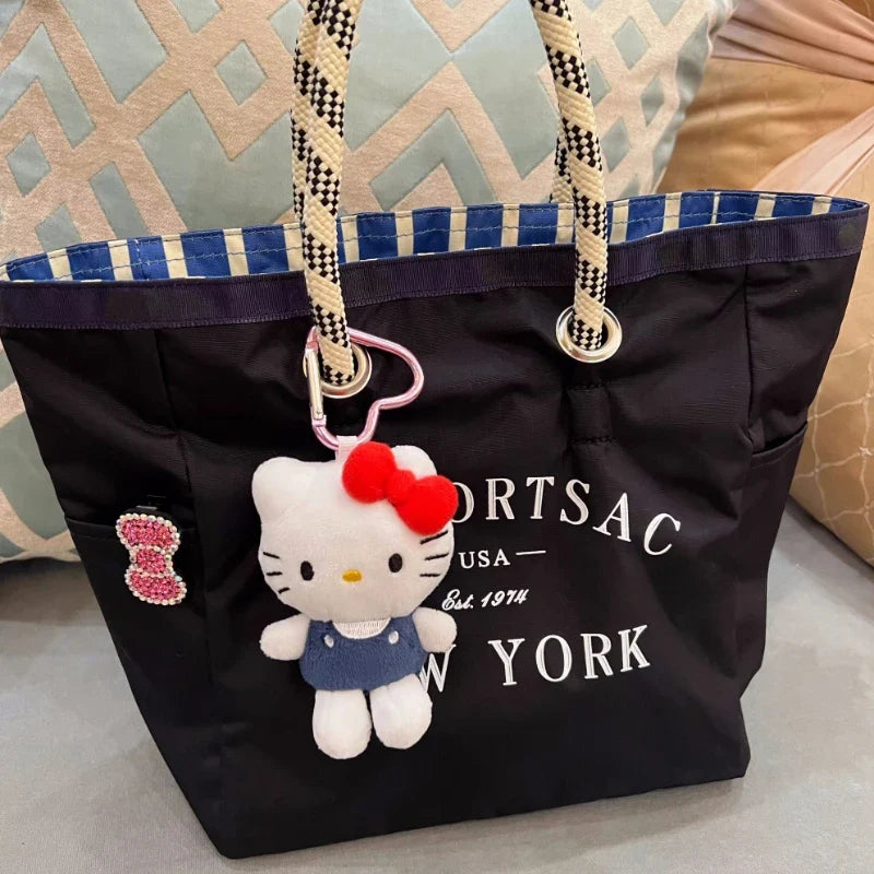 Sanrio Hello Kitty Plush Toys Keychain Kawaii Hello Kitty Stuff Car Key Backpack Decor Keyring Peluches Doll 헬로키티  Birthday Gift