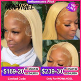 Wow Angel 613 HD Lace Frontal Wig 13X6 Full Lace Front Straight Wig Human Hair Wig Pre Plucked Natural Scalp For Woman Glueless