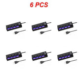 1~8PCS USB Hub USB 2.0 Hub Multi USB Splitter 3 Hab Use Power Adapter Multiple Expander 2.0 Hub With Switch For Laptop