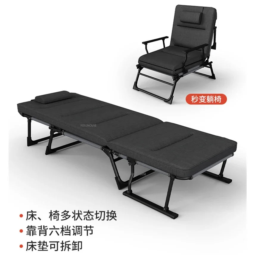 Multifunctional Folding Beds Office Lunch Break Bed Sofa Chair Dual Purpose Home Simple Portable Hospital Escort Camping Bed Z