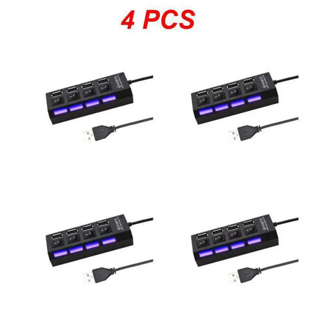 1~8PCS USB Hub USB 2.0 Hub Multi USB Splitter 3 Hab Use Power Adapter Multiple Expander 2.0 Hub With Switch For Laptop