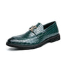 Four Seasons Men's High-end Business Formal Leather Shoes British Style Casual Fashion Texture Cover Green Size 38-47