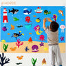 Felt Board Stories Set Montessori Ocean Farm Insect  Animal Family Interactive Preschool Early Learning Toddlers Toys for Child