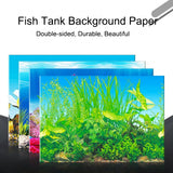 Double-sided Aquarium Landscape Sticker Poster Fish Tank 3D Ocean Sea Plants Background Sticker Decoration Aquarium Accessories