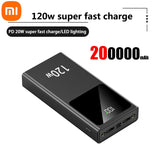 Xiaomi 200000mAh Power Bank Super Large Capacity 120w Super Fast Charging Portable External Battery Mobile Phone Accessories