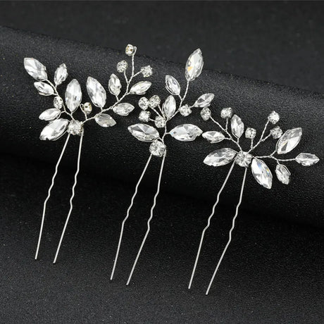 3pcs White Flower U Shaped Hairpin Pearl Elegant Hair Clips Hair Jewelry Accessories For Women Wedding Head Ornaments Hairpins