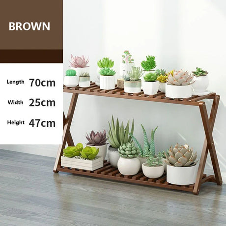 Wooden Multilayer Flowerpot Organizer Flower Holder Balcony Stand Pots Display Shelf Plant Stand Living Room Outdoor Furniture