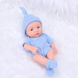 20CM Reborn Baby Doll Toddler Real Soft Touch Mini Soft and Full Body Silicone Reborn Toddler Doll lifelike Newborn Doll Toys