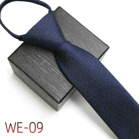 New Suit Business Zipper Tie for Man 48*7cm 1200 Pins High-end Polyester Neck Tie Striped Solid Color Grid Flower Ties