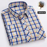 New in shirt 100%cotton long-sleeve shirts for men thin slim fit formal plain shirt plaid designer tops office elegants clothes