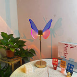 Table Lamp Retro Gold Acrylic Butterfly LED Desk Lamp Hotel Villa Art Decor LED Table Light Living Room Bedside LED Night Lights