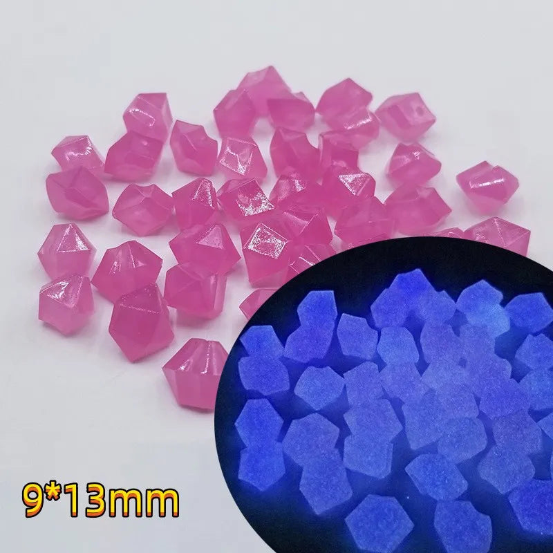 1000/500Pcs Garden Decoration Outdoor Luminous Stones Glow In The Dark Pebbles Aquarium Fish Tank Yard Decor Crystals Rocks Bulk