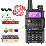 Baofeng UV-5R 8W True High Power 8/5W Powerful Walkie Talkie Long Range 16km Dual Band Two Way Radio CB Portable UV5R Hunting