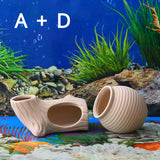 Clay Aquarium Decoration Ceramics Fish Tank Landscaping Shrimp Shelter Spawning Tank Breeding House Cave Pottery Pot Ornaments