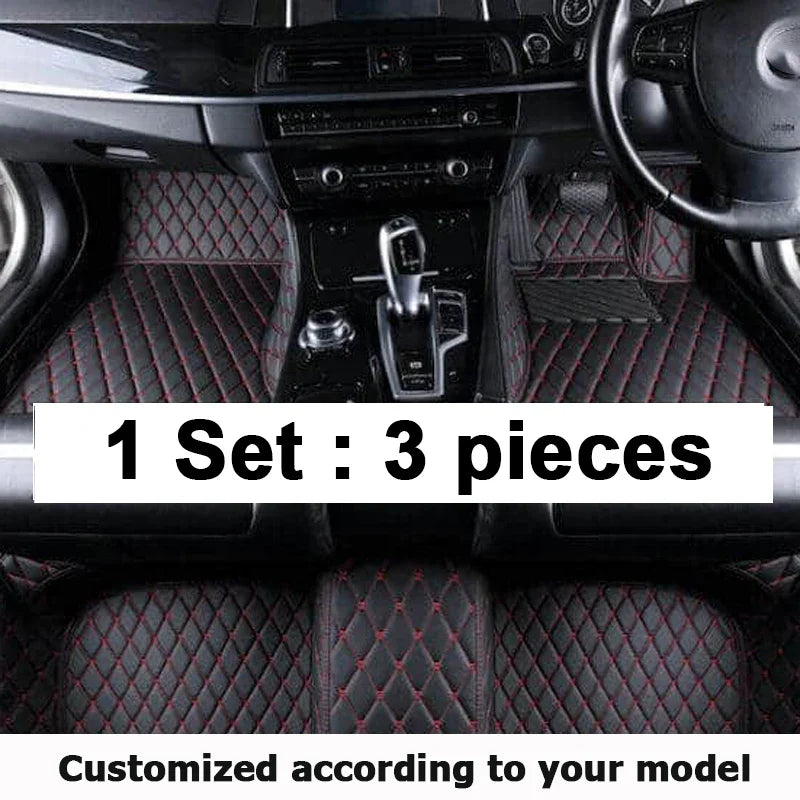 Custom Made Leather Car Floor Mats For Toyota Land Cruiser Prado 120 2003 2004 2005 2006 2008 Carpets Rugs Foot Pads Accessories