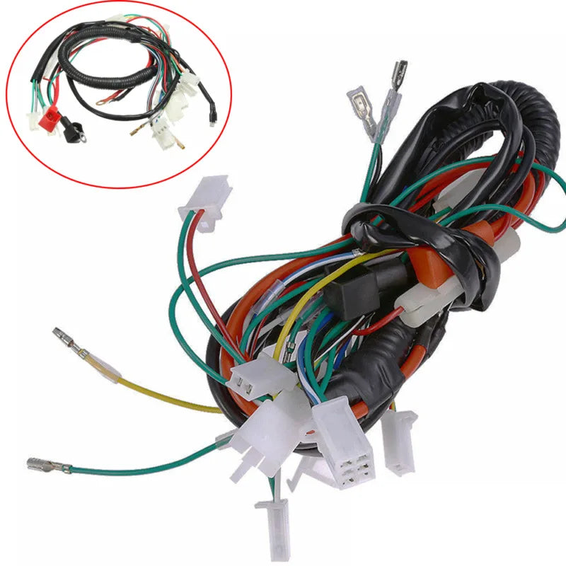 Universal Electric Wiring For Most Chinese ATV UTV Quad 4 Wheeler 50cc 70cc 90cc 110cc 125cc Harness Motorcycle Accessories