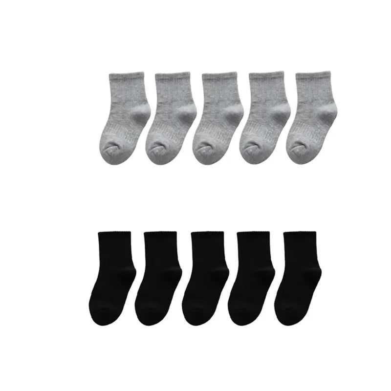 20 Pieces=10 Pairs Children Socks Spring&Autumn Cotton High Quality Girls Boys Socks 1-9 Year Kids Socks