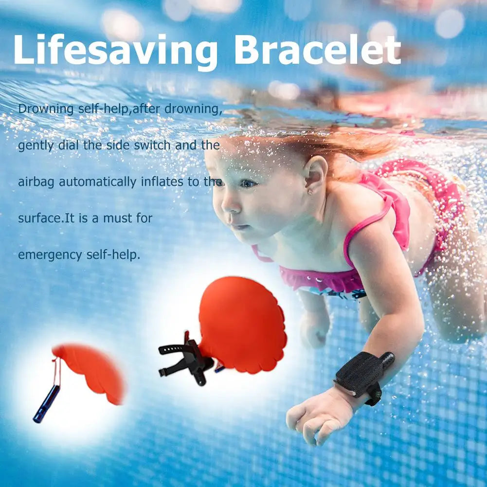 Anti Drowning Lifesaving Bracelet Floating Swimming Safety Self RESCUE Wristband Backpack Outdoor Swim Surf Self Rescue Safe