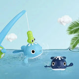 Cute Baby Bath Toy Kids Fishing Toy Set Magnetic Parent-child Interactive Game Swimming Pool Water Play Toy for Children Toddler