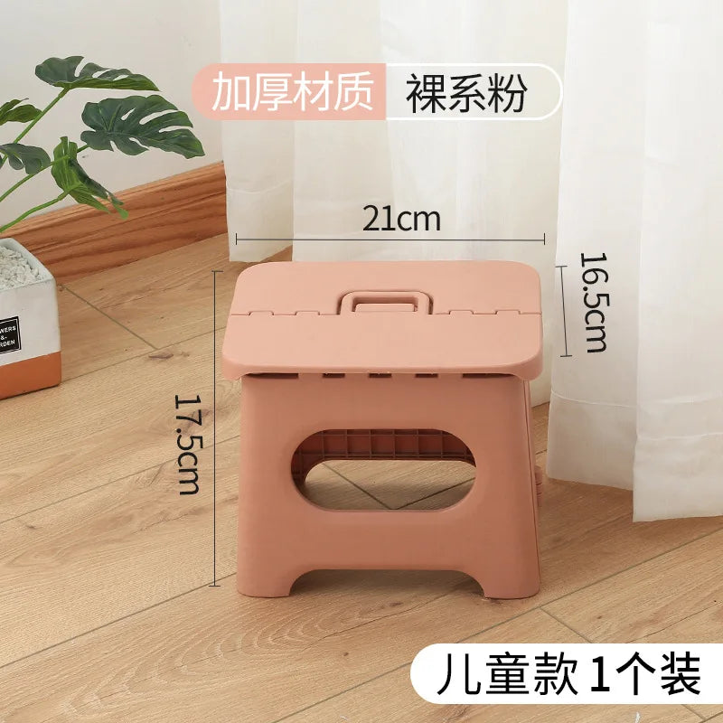 Portable Plastic Folding Stool Outdoor Fishing Stool Small Stool Kindergarten Children's Bench Adult Low Stool Folding Stool