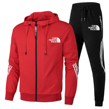 2024 Men's Winter Sports Suit Slim Fit Brand Sportswear Cardigan Long Sleeve High Quality Running 2 Piece Set +Sweatpants