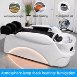 Electric Massage Shampoo Bed Hair Therapy Luxury Beauty Salon Chair Head Spa Washbasin Lavacabezas Beauty Furniture LJ50SC