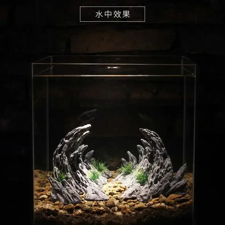 Canyon Scenery Fish Tank Simulation Seiryu Stone Landcape Rockery Decoration Claw Small Ornaments Aquarium Valley Resin