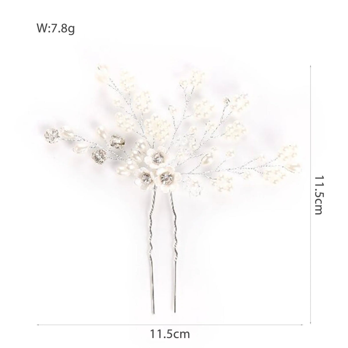 Bride Wedding Hairpins Artificial Pearls Headpieces U Shaped Hair Sticks Forks Flower Hairclips Women Girls Hair Jewelry