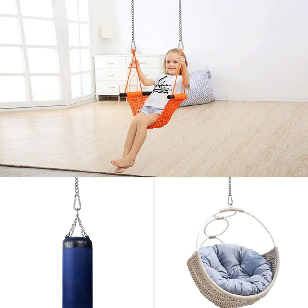 Stainless Steel Hanging Chain with Snap Hooks Hammock Chain Swing Chair Sandbags Punching Porch Tire Swings Hanger Bag