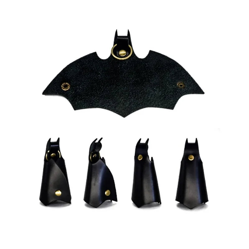 Anime Figure Batman Leather Key Chain Bruce Wayne Movie & TV Bag Key Ring Originality Car Keys Pendant kids Collect Gifts