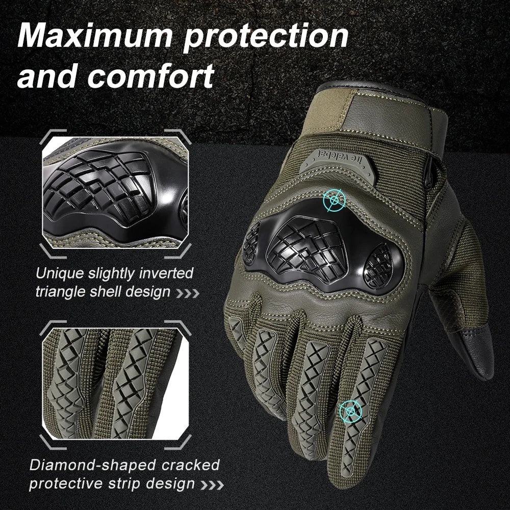 Tactical Touch Screen Full Finger Gloves Army Military Combat Paintball Airsoft Hunting Shooting Anti-Skid Protective Gear Men