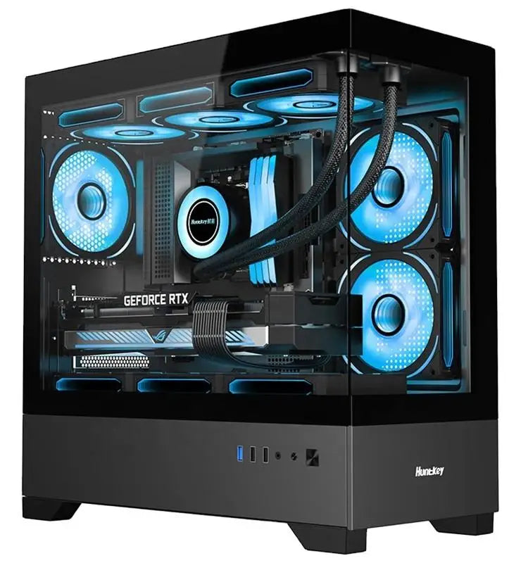 Popular Tempered Glass ATX Smart Case Desktop Cabinet PC Computer Gaming pc Case RGB Fans Computer Cases & Towers