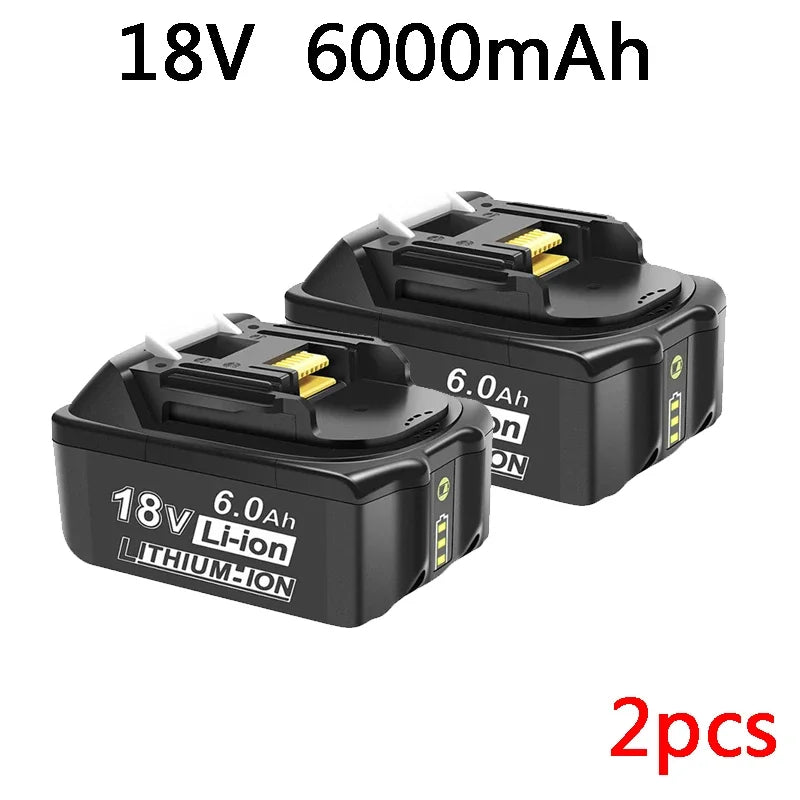 for Makita 18V 6000mAh Rechargeable Power Tools Battery 18V makita with LED Li-ion Replacement LXT BL1860B BL1860 BL1850 Charger