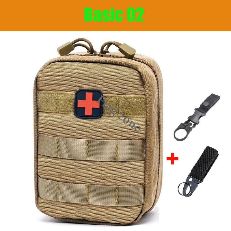 Tactical Molle First Aid Kit Survival Bag Emergency Pouch Military Outdoor Travel Waist Pack EDC Hunting Camping Lifesaving Case