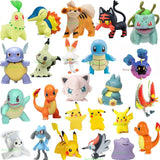 12 , 24 Pcs Pokemon Battle Monster Anime Figurines Action Figures Set Kids Birthday Party Favors, Stuffers Toys for Boys Girls