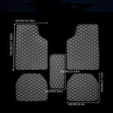 5PCS/Set Leather Car Floor Mats Universal PVC Waterproof Car Carpet Cushion