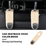 BLALION Car Seat Hook Hanger Hook Flip Leather Suede Auto Back Seat Headrest Hooks Storage Hanger Upgrade Car Interior Organizer