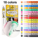 12/18/24Colors Nail Art Graffiti Pen Set Waterproof Drawing Painting Liner Brush DIY Acrylic Pen Colorful Beauty Manicure Tools