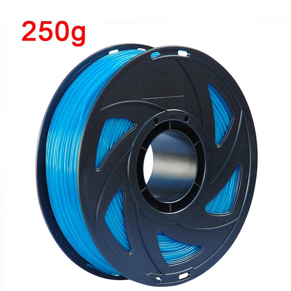 3D Printer Filament 1.75mm 250G TPU 3D Plastic Printing Filament Flexible Filament Printing Materials Gray Black Red Color