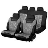 Duster Print Seat Cover Universal Fashion Track Embossed Shape Full Set of Car Interior Accessories Car Car Seat Cover