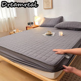 Dreamreal Thicken Mattress Pad Protector Skin-Friendly Durable Fitted Sheet Bed Cover Cotton Mat Cover 150x200 180x200 160x200