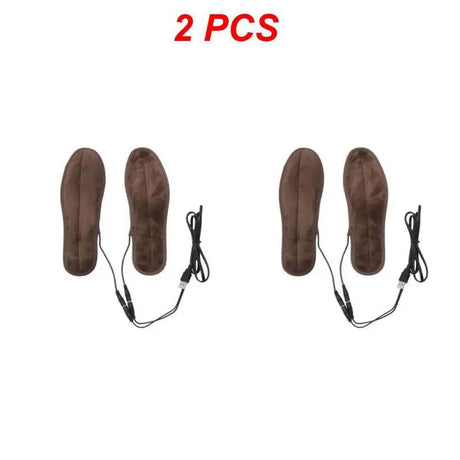 1/2PCS Heated Insoles Winter Shoe Inserts USB Charged Electric Insoles For Shoes Boot Keep Warm With Fur Foot Pads Shoes Insole