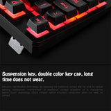 4Pcs/Set K59 Mechanical Wired USB Keyboard Illuminated Gaming Mice Mouse Pad Mat Headphone for Home Desktop Computer Kit