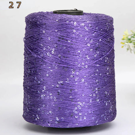 500G Glitter FancyYarn Sequin  Hand Crochet Thread Knitting Clothes Needleworkyarn With Sequins Knitting Yarn Needlework Sequins