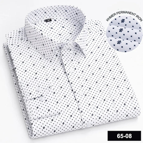 65%cotton plain shirts for men slim fit formal shirt white vintage designer clothing soft office long-sleeve tops New in shirt